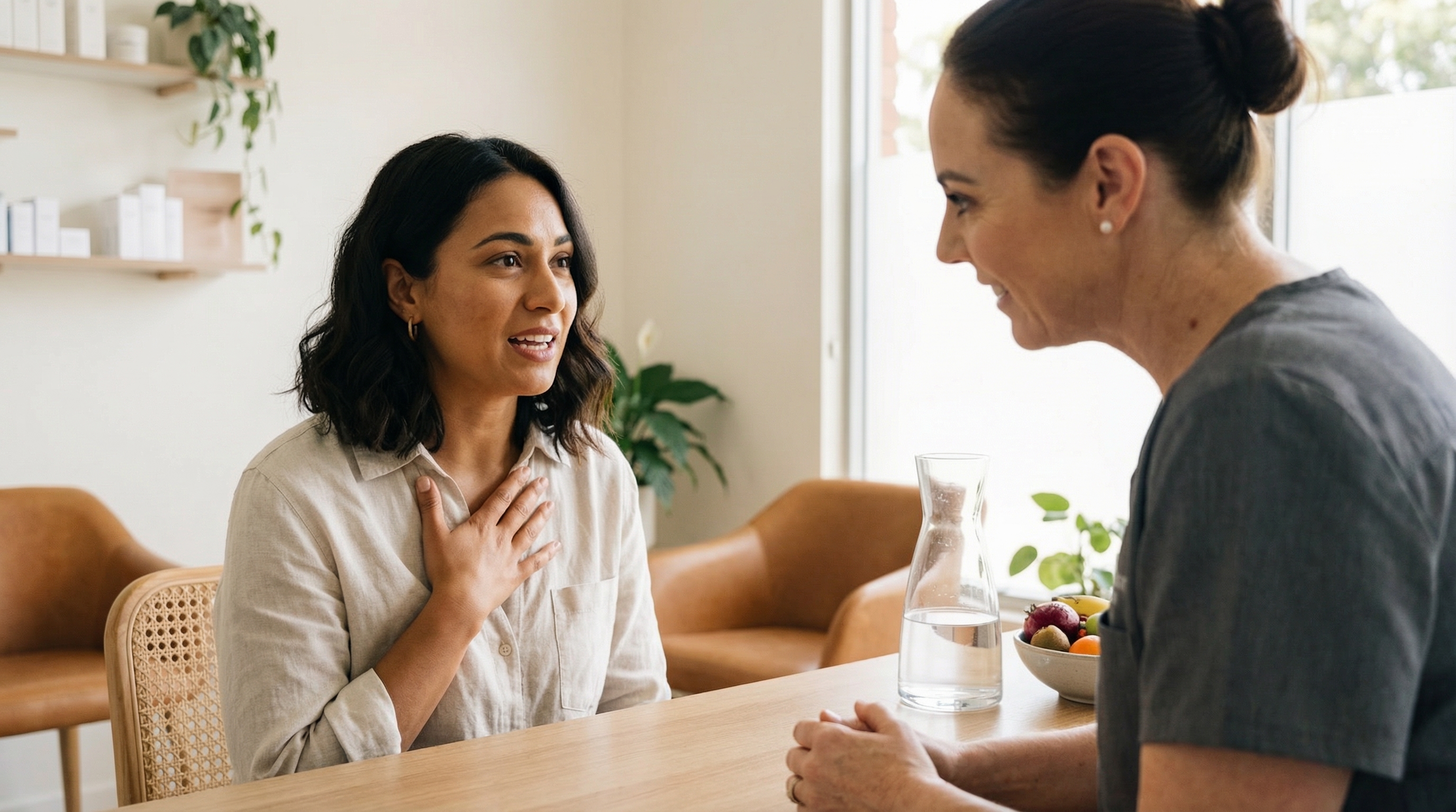 Real conversation, being heard, relief